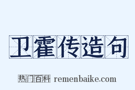 卫霍传造句是什么意思的图片